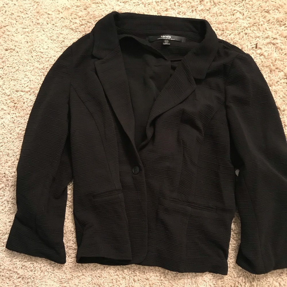 NWT Kensie Ribbed Blazer Black